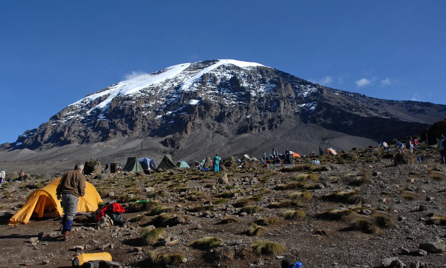 Kibo from Karanga Camp on Kilimanjaro